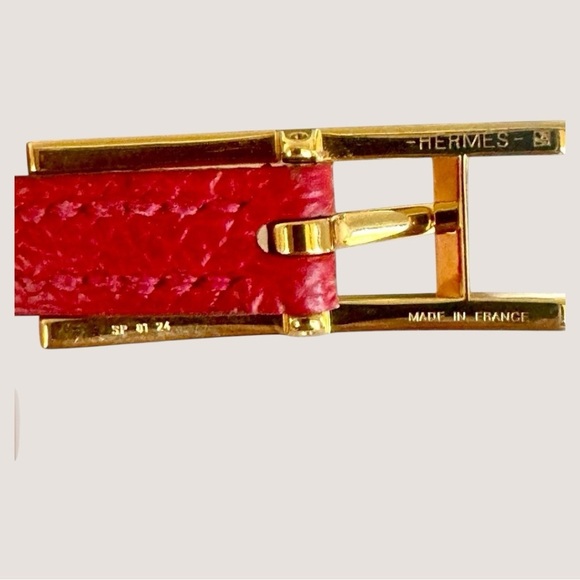 Hermes Behapi Double Tour Epsom Leather Reversible 2 Tone Bracelet Hapi Closure - Picture 14 of 14